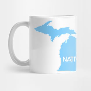 Michigan Native MI Pride Detroit Home Blue Mug